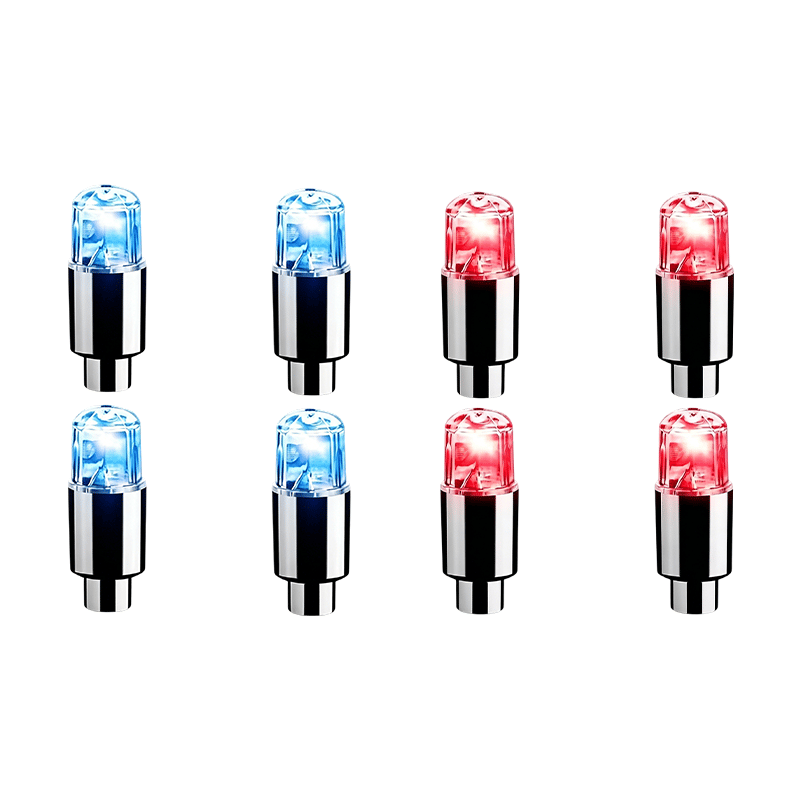 🚗💡 Waterproof LED Tire Valve Cap Lights – Light Up Your Wheels After Dark