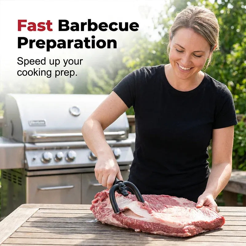 🥩 Handheld Fat Trimmer for Beef & Pork, Portable Meat Fat Remover Tool, Easy Brisket Trimming BBQ Kitchen Gadget