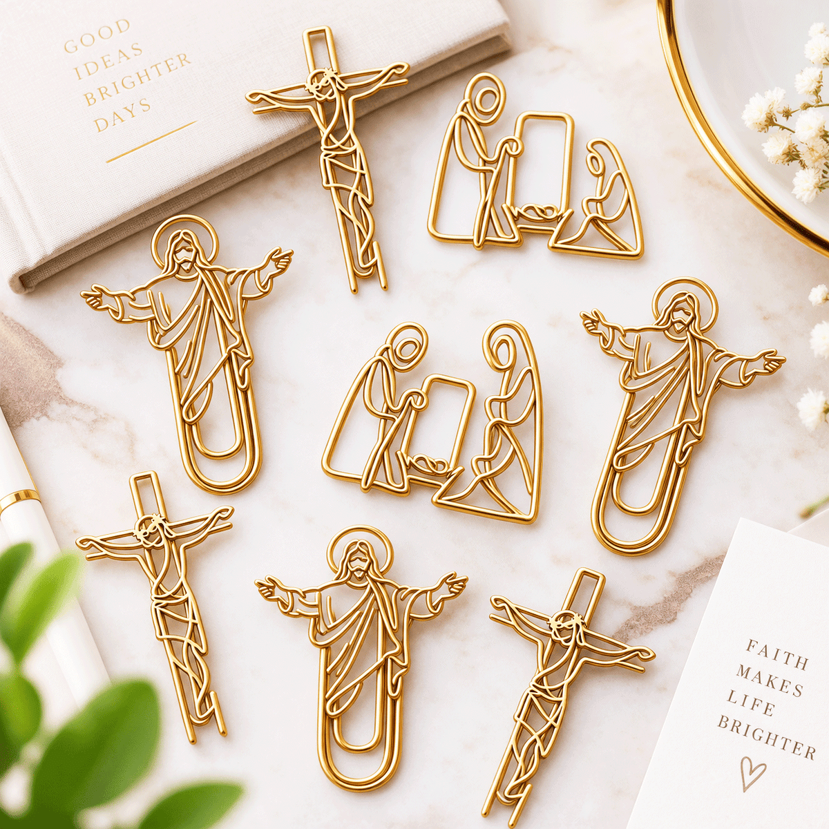 ✝️ Graceful Gold Page Clips – Meaningful Accents for Notes & Journals