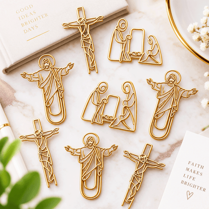 ✝️ Graceful Gold Page Clips – Meaningful Accents for Notes & Journals