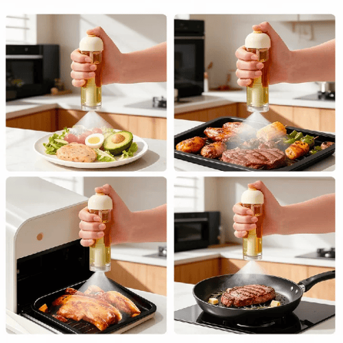 🫒 Fine-Mist Cooking Oil Sprayer – Easy Kitchen Oil Dispensing Bottle