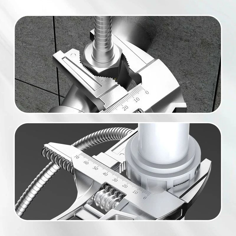 Reversible Plumbing Wrench 🔧 – Wide 6–68mm Jaw for Tight Sink Spaces