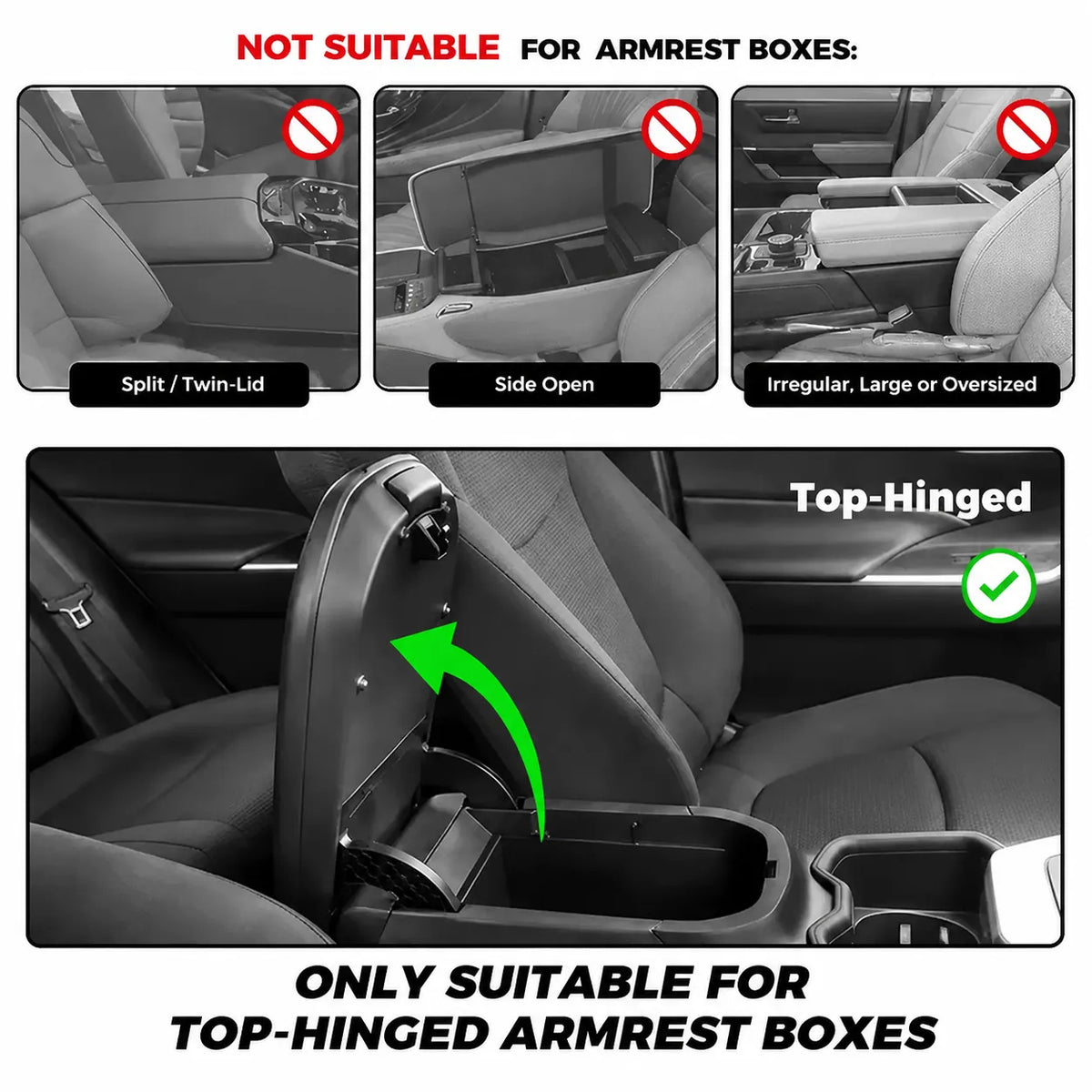 Black PU Leather Center Console Armrest Pad – Sleek Multipurpose Protection 🚗