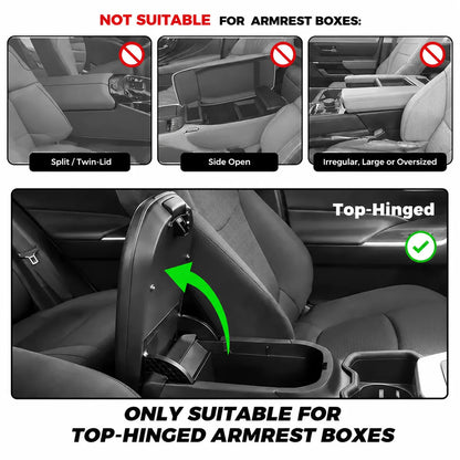 Black PU Leather Center Console Armrest Pad – Sleek Multipurpose Protection 🚗