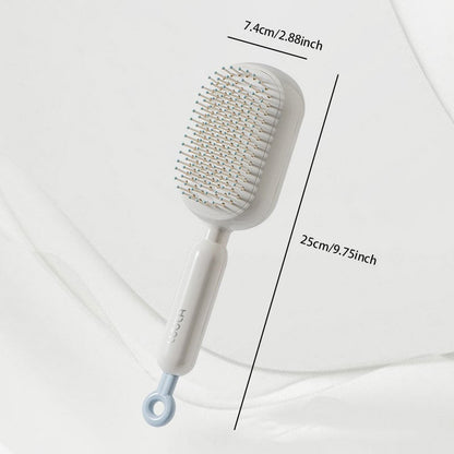 Retractable Cushion Hairbrush 💗 – Pink Scalp Massage Comb