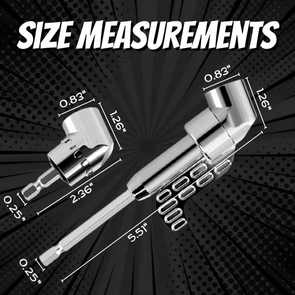 105° Angled Drill Attachment 🔧 – Extended 5.51" Reach Adapter