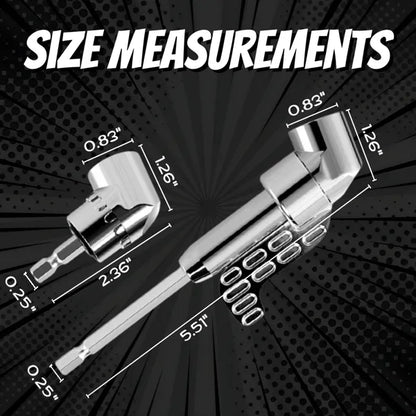 105° Angled Drill Attachment 🔧 – Extended 5.51" Reach Adapter