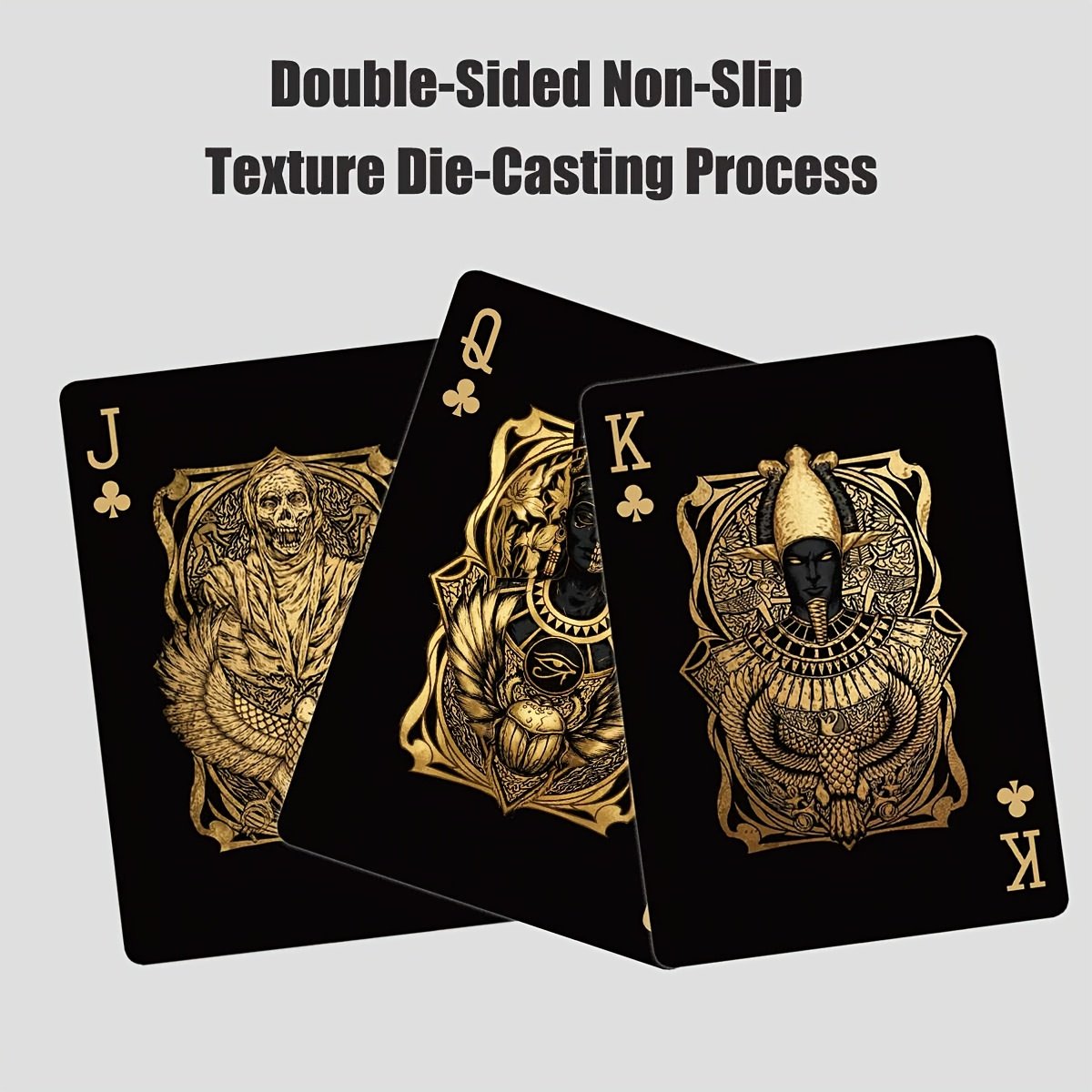 🃏 Black‑Gold Egyptian Themed Playing Cards