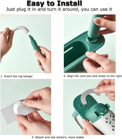 ✨🧽 Telescopic Sink Storage Rack – Adjustable Space-Saving Organizer for a Cleaner Sink