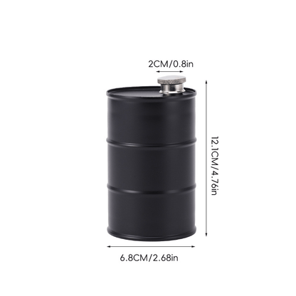 🛢️🥃 Portable Barrel-Style Whisky Flagon – Leak-Proof Storage for Camping & Travel