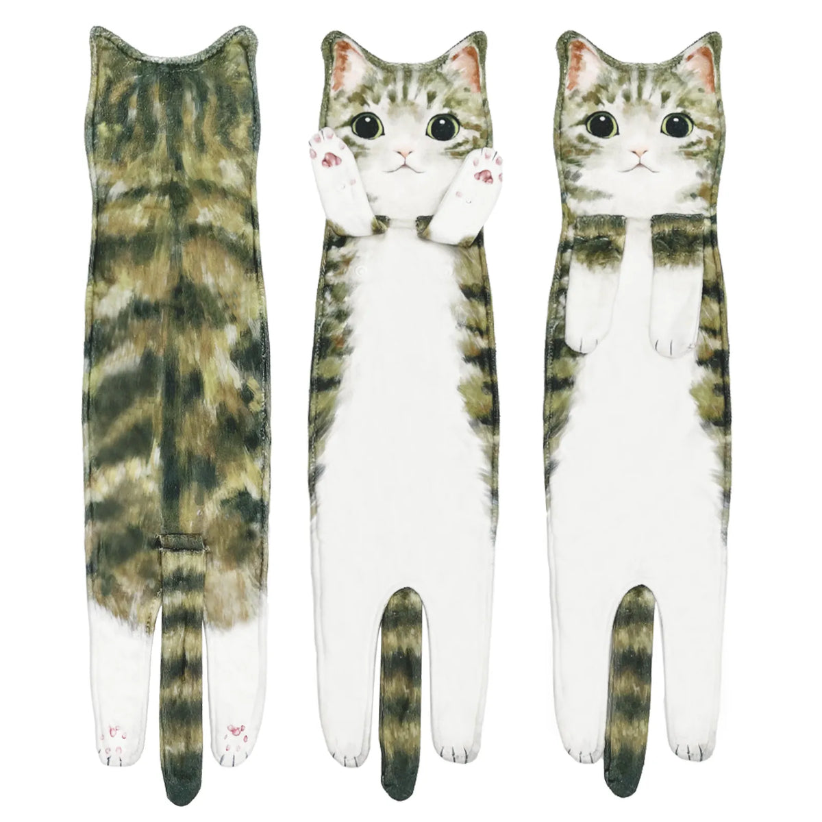 🐈 Ginger Cat Hand Towel – Funny Christmas Bathroom Accent