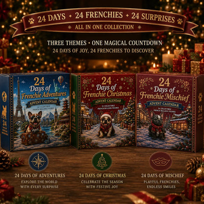 💯 🐶 24-Day French Bulldog Christmas Advent Calendar | 24 Unique Collectible Frenchie Characters with Different Outfits, Personalities & Daily Holiday Surprises 🎄✨