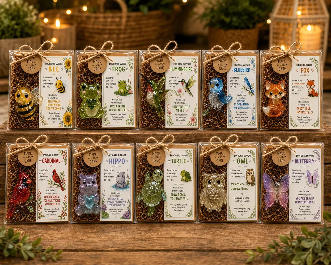 🌸🐝🦛 Emotional Support Animal Gift Set – A Meaningful Little Reminder That You Matter 💕