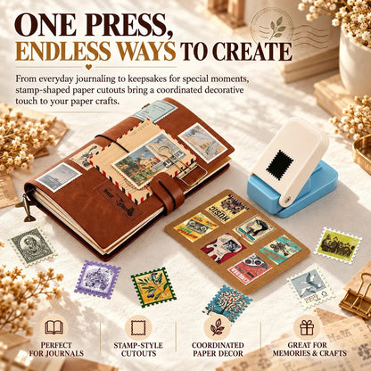 Mini Paper Stamp Punch ✂️ – Creative Scrapbooking & Photo Crafts