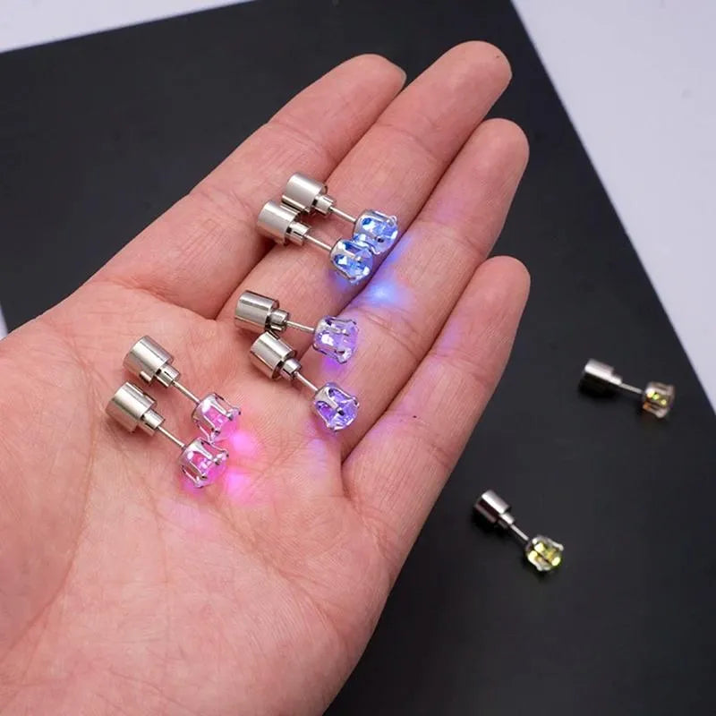 ✨ Glow Bright with LED Stud Earrings in Crisp White 🤍