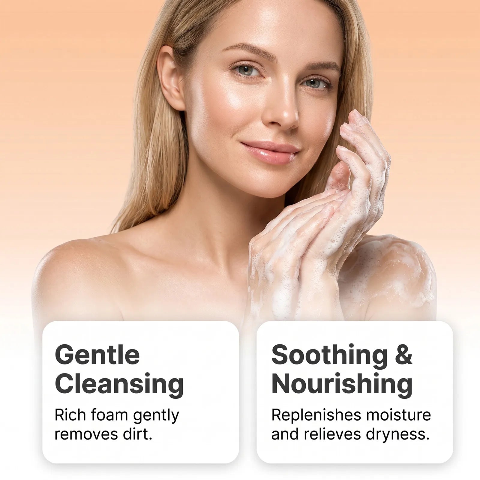 🍊Persimmon Cleansing Soap✨Gentle Foaming Moisturizing Bar For Daily Body Skin Refreshing Odor Care