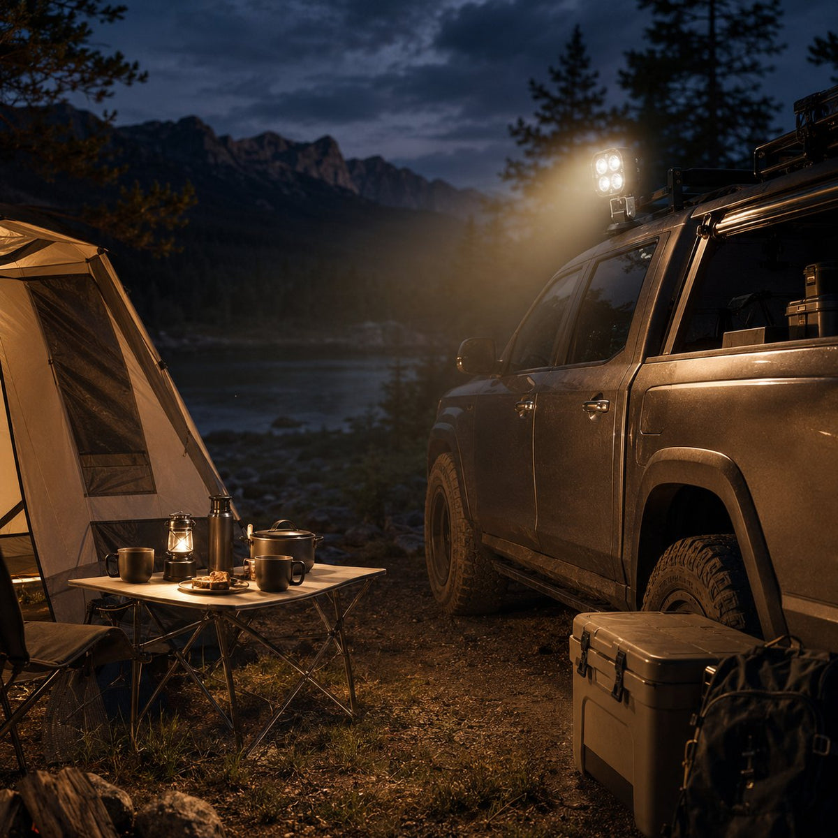 🏕️ 360° Magnetic LED Adventure Light – Adjustable Outdoor Illumination