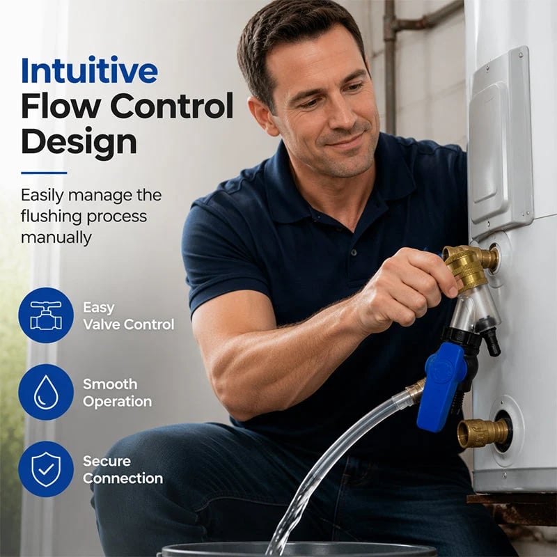 No-Disassembly Water Heater Cleaning Tool 💧 – For Gas & Electric Systems