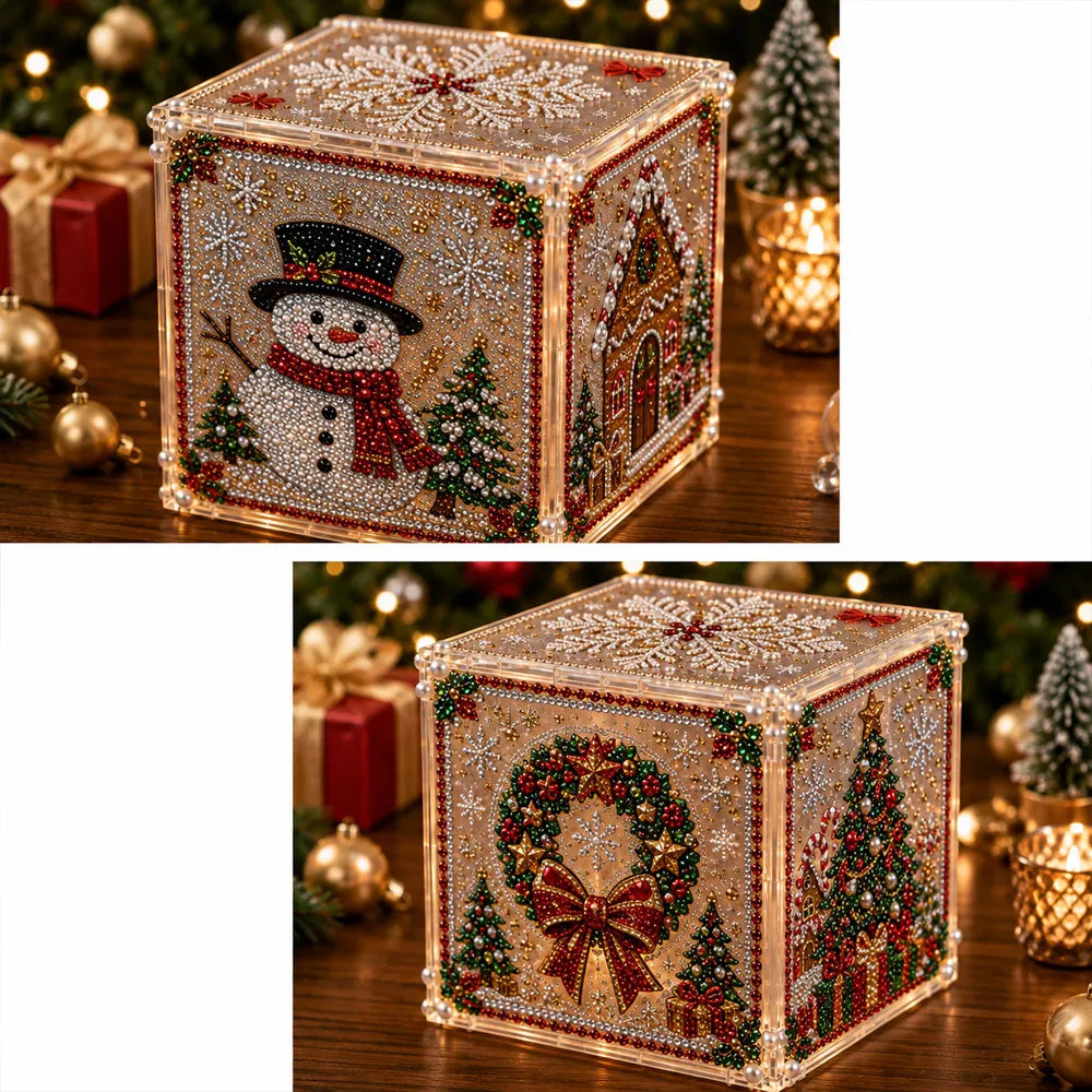 3D Christmas Diamond Painting Gift Box DIY Kit