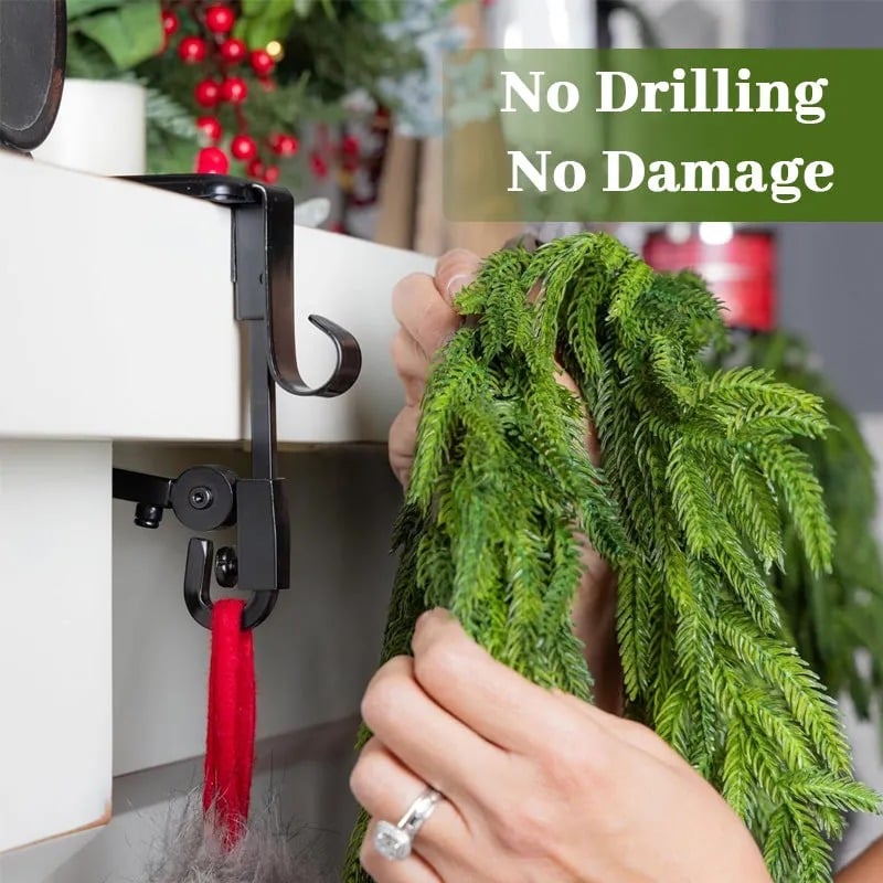 🎄 Christmas Mantel Hangers – Stocking & Garland Display Hooks