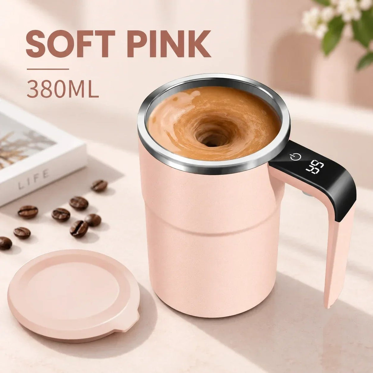 ☕ Rechargeable Auto-Mixing Mug – Hands-Free Stirring for Coffee & More