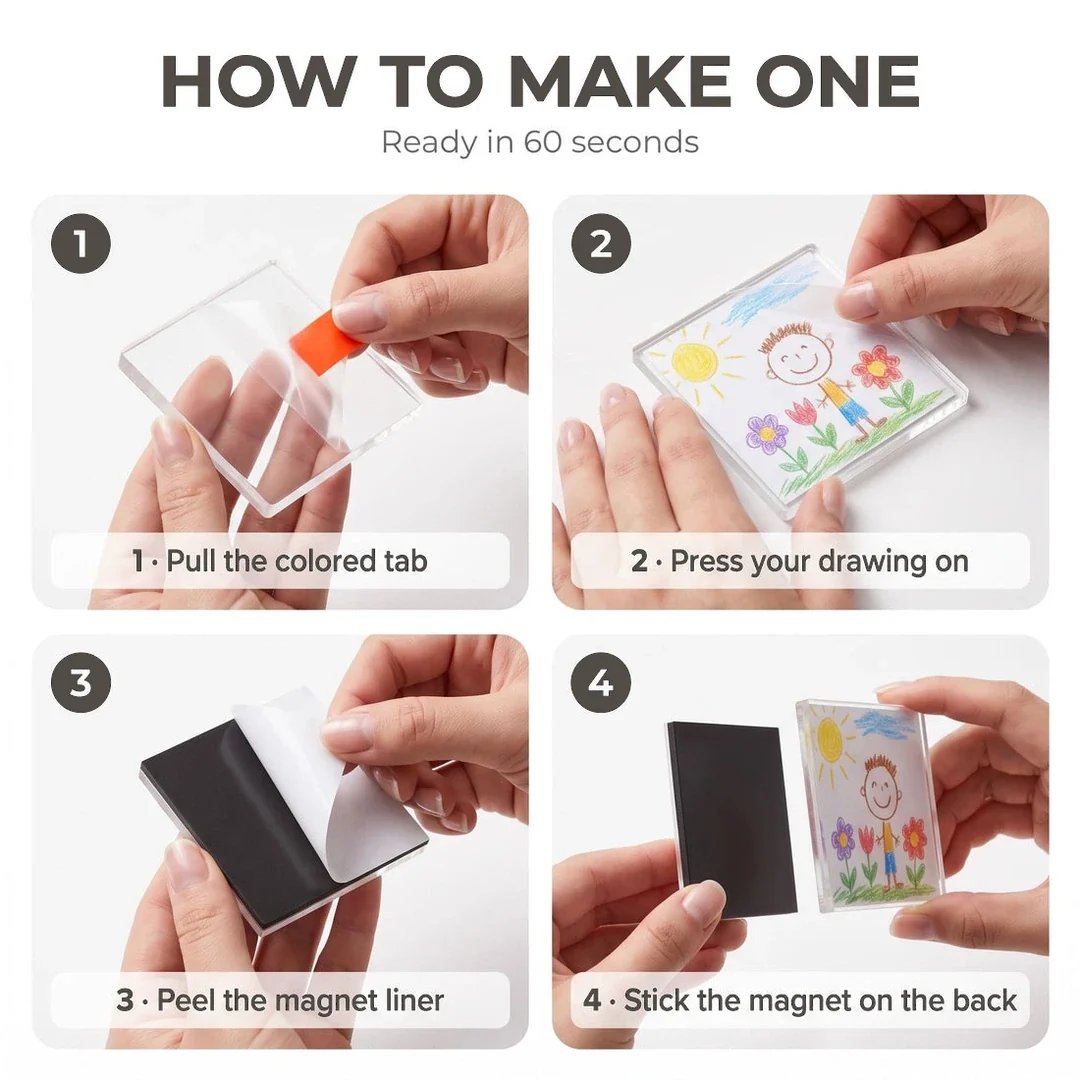 🎨 Make-Your-Own Fridge Magnet Craft Set | Fun DIY Kitchen Décor Activity