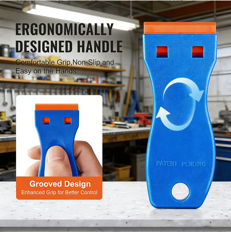Plastic Razor Blade Scraper Kit - compact handheld design