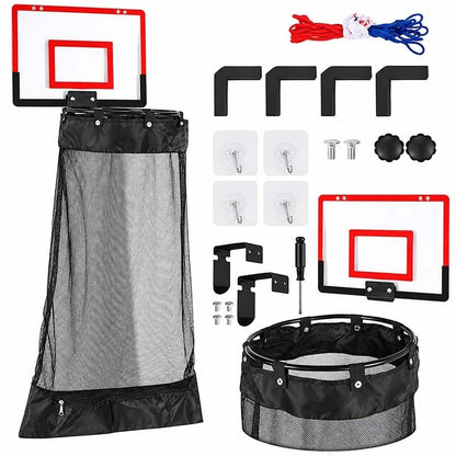 Over-Door Basketball Laundry Hamper 🏀 – Fun Bedroom Clothes Organizer