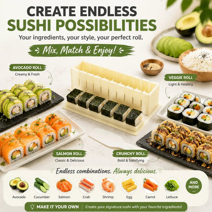 🍣 Easy Sushi Roll Mold for Homemade Japanese-Style Rolls at Home