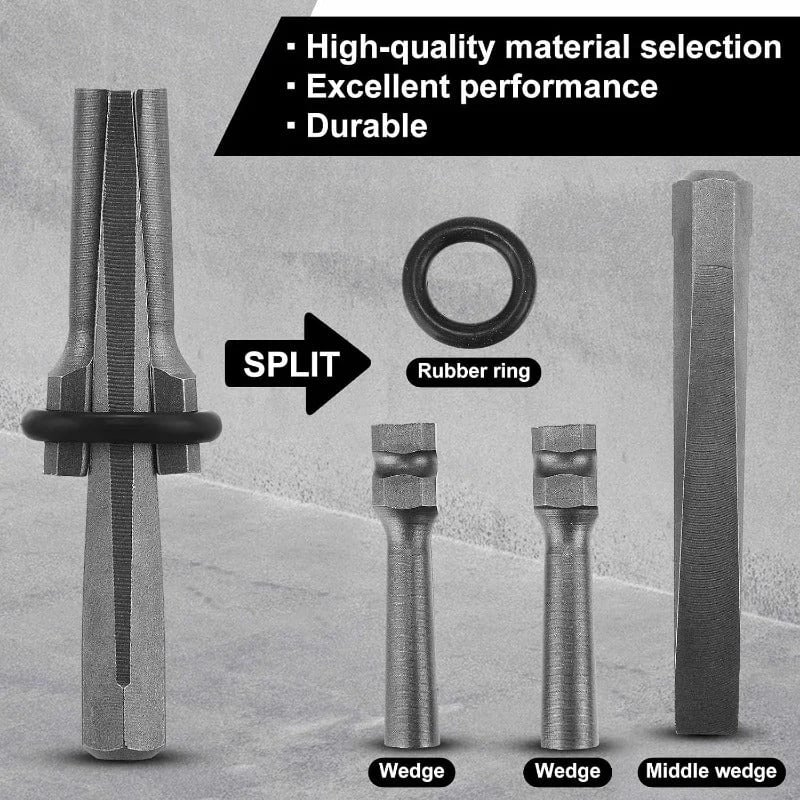 🪨 Heavy-Duty Stone Splitting Tool – Tough Masonry Work Helper