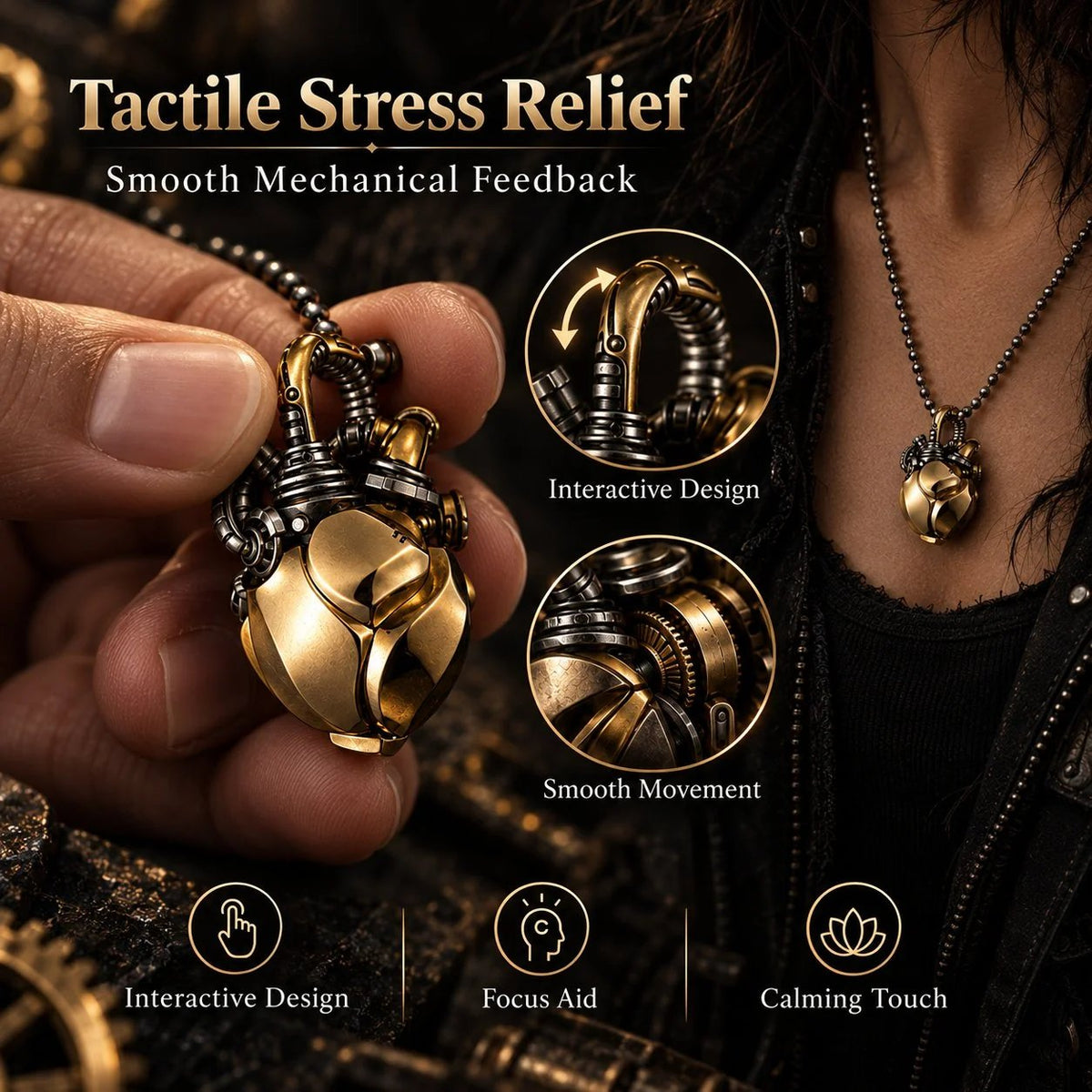 Eye of Time Kinetic Pendant ⚙️ – Steampunk Astrolabe Necklace with 60cm Chain