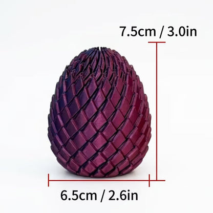 🐉 3D Printed Dragon Egg – Articulated Dragon Inside, Colorful Fantasy Collectible & Surprise Gift