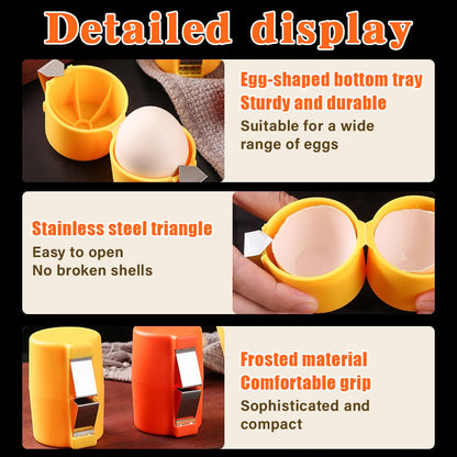 Quick-Crack Egg Opener 🥚 – Convenient Kitchen Tool with Yolk Separator