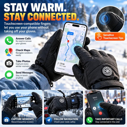 🔥 Rechargeable Heated Gloves with 3 Heat Levels – Waterproof Touchscreen Protection for Cold Weather ❄️