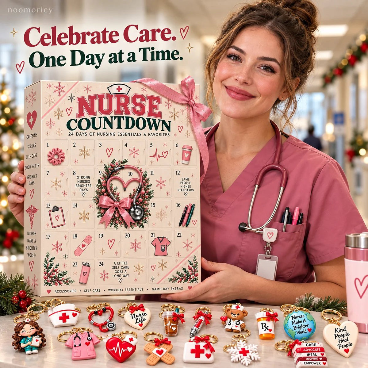 ❤️ CareHero 24-Day Advent Calendar – Heartfelt Holiday Countdown Gift for Nurses