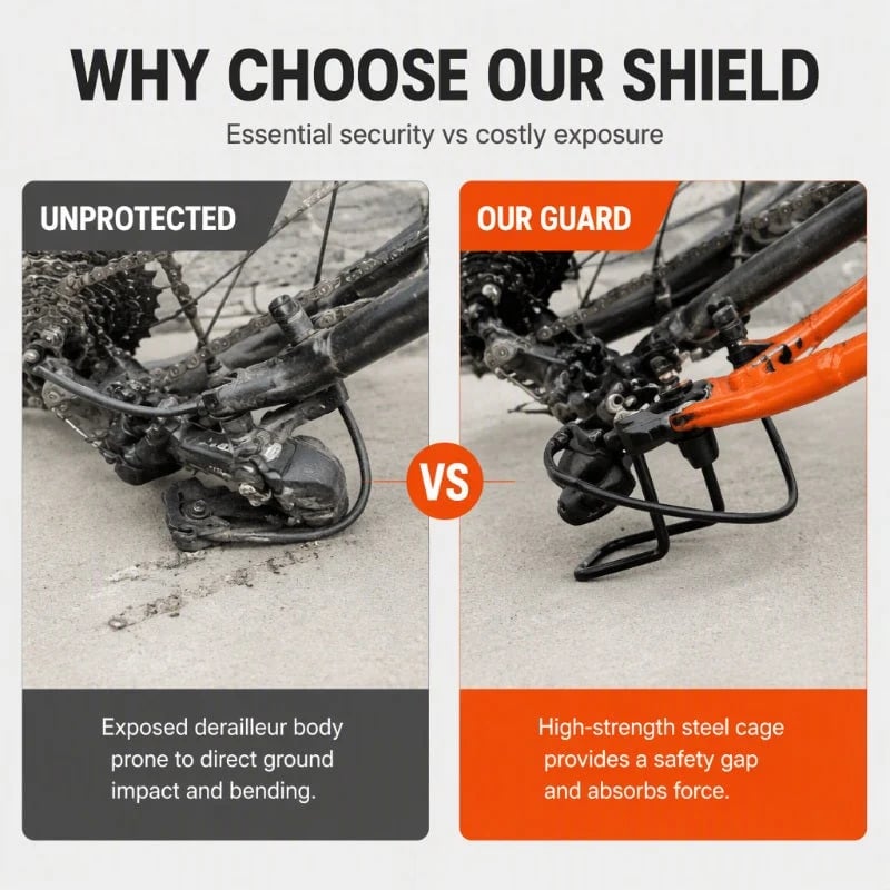 Mountain Bike Derailleur Guard 🚲 – Protective Rear Gear Bracket | Special Sale