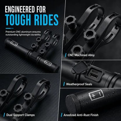 🚴⚡ Bicycle Handlebar Extender – Extra Mounting Space with USB Power & Waterproof Design