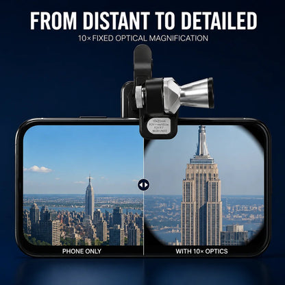 🔭 10×20 Pocket Monocular – Compact Phone Telescope with Adjustable Clip | Special Sale