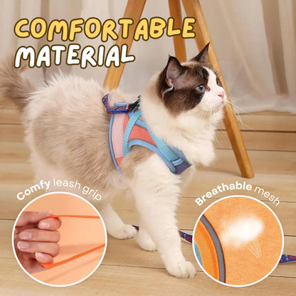 Cat Walking Harness & Leash 😺 – Lightweight Vest-Style Pet Set
