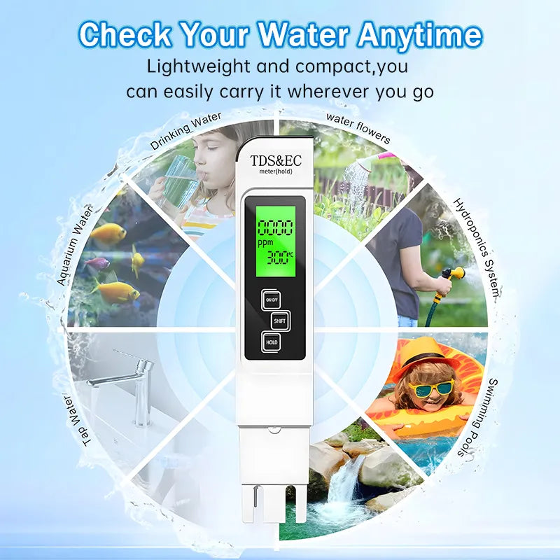 💧 2026 4-in-1 Digital Water Quality Tester with Instant Precision Readings