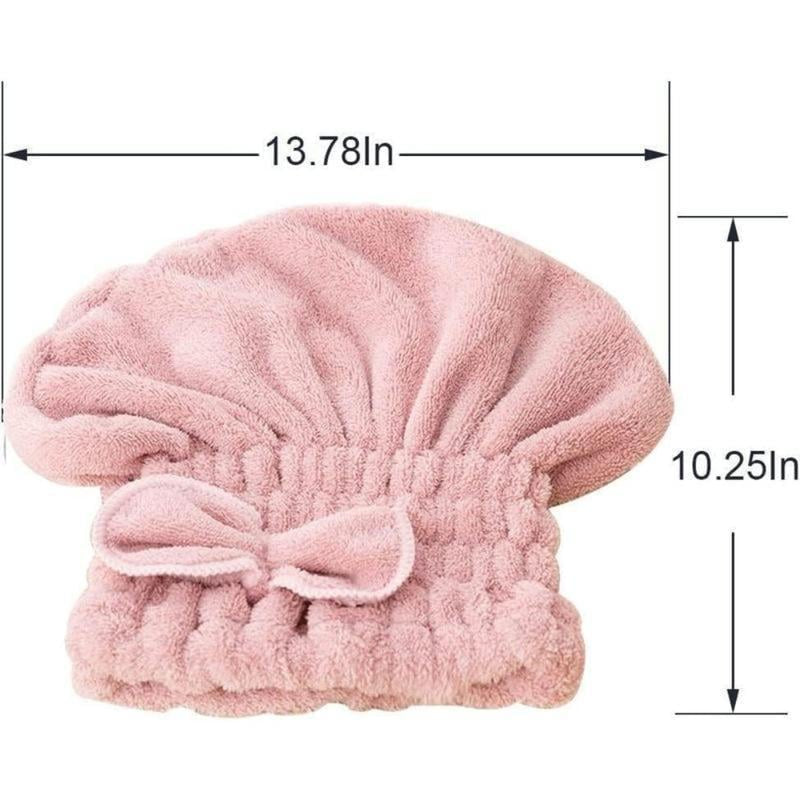 🧖‍♀️✨ 3PC Microfiber Hair Towel Caps – Ultra-Soft, Absorbent & Fast-Drying