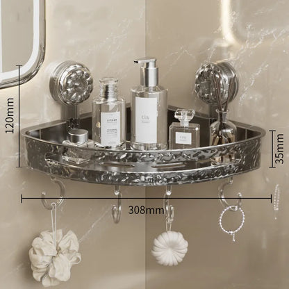 Clear Suction Cup Storage Holder ✨ – Rectangular Corrugated Organizer