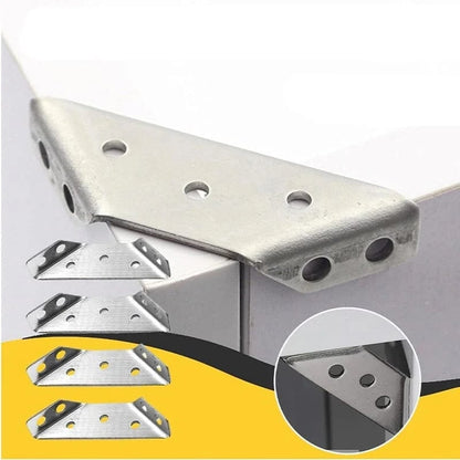 💯📢📢50% OFF !! ⏰UNIVERSAL STAINLESS STEEL FURNITURE CORNER BRACES — Triangular Stability Reinforcement | Rust-Proof Structural Support & Easy Install 🔧