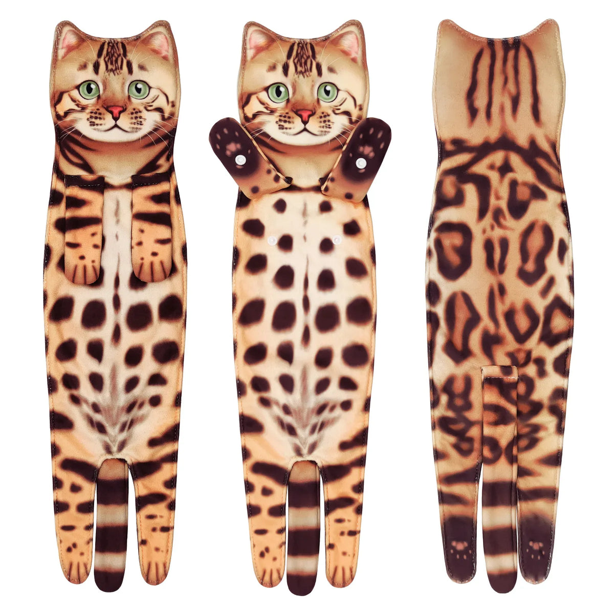 🐈 Ginger Cat Hand Towel – Funny Christmas Bathroom Accent