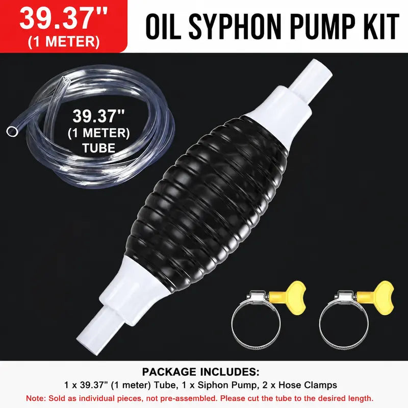 Manual Liquid Transfer Pump ⛽ – 1m Hose & 2 Clamps