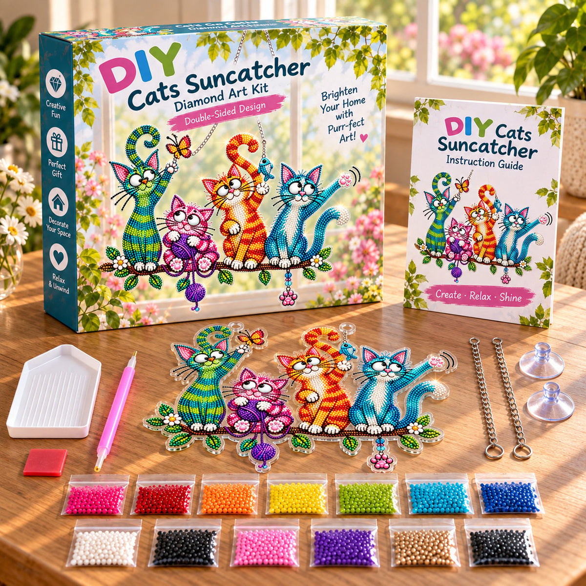💯🐦✨ Sunny Birds Diamond Art Suncatcher DIY Kit