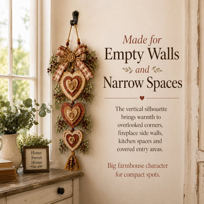 Vintage Farmhouse Layered Heart Wall Hanging