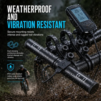 🚴⚡ Bicycle Handlebar Extender – Extra Mounting Space with USB Power & Waterproof Design