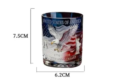 Limited Edition 2026 USA 250th Anniversary Commemorative Glass – 1776-2026 Heritage Edition
