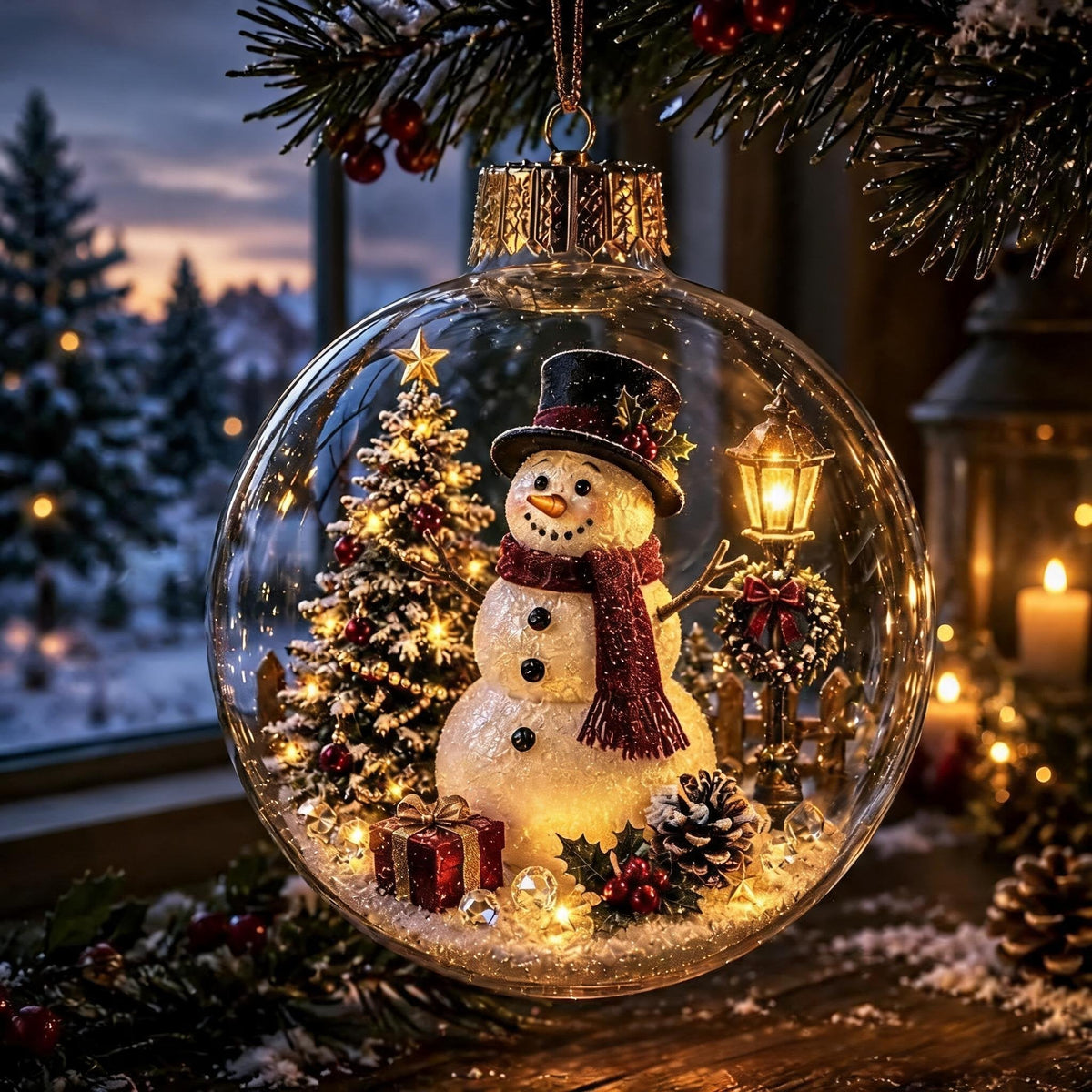 49% OFF This Week Promotions🎉🎉Glowing Christmas Diorama Ornament
